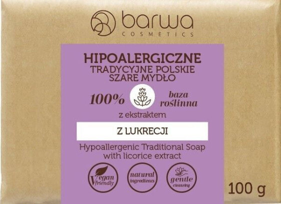 Кусковое мыло BARWA Гипоаллергенное традиционное с экстрактом лакрицы