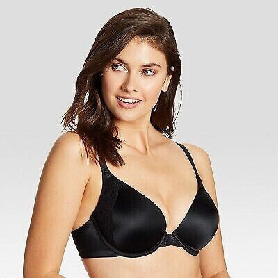 Maidenform Women's Custom Lift Natural Boost Demi Bra 9428 - Black 38C