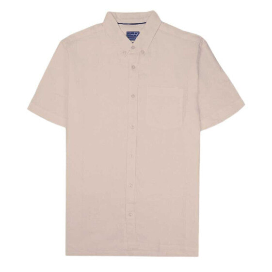 HAPPY BAY Pure linen rose all day short sleeve shirt