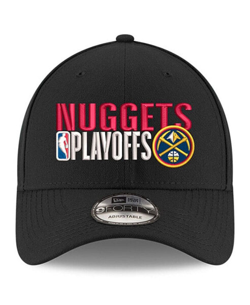 Men's Black Denver Nuggets 2024 NBA Playoffs 9FORTY Adjustable Hat