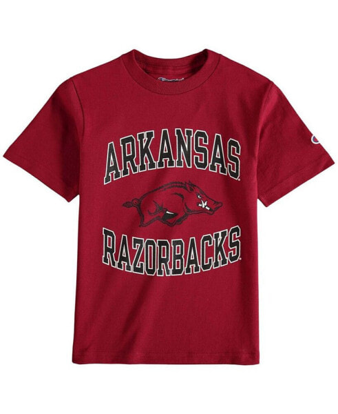 Big Boys Cardinal Arkansas Razorbacks Circling Team Jersey T-shirt