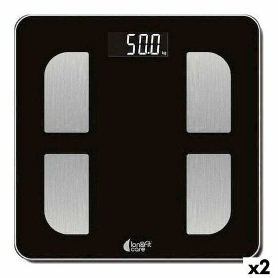 Напольные весы LongFit Care Digital Black 33 x 4 x 33 cm (2 шт.)