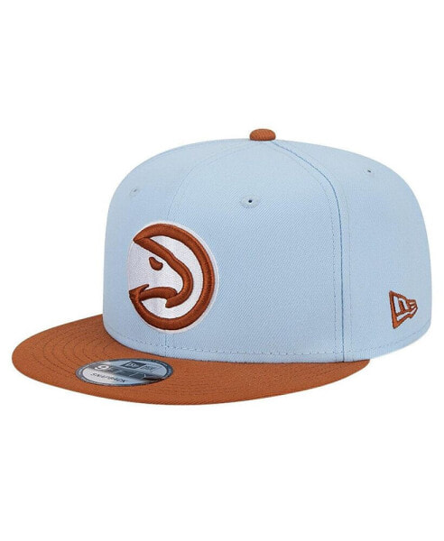 Men's Light Blue/Brown Atlanta Hawks 2-Tone Color Pack 9fifty Snapback Hat