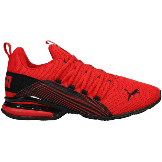 Puma Axelion Interest Stripe Training Mens Red Sneakers Athletic Shoes 376423-0
