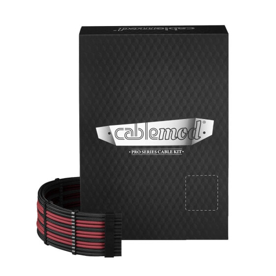 cablemod CM-PCSI-FKIT-NKKBR-R - 0.7 m - 8-pin(4+4) EPS12V - 8-pin(4+4) EPS12V - Straight - Straight - Black - Red