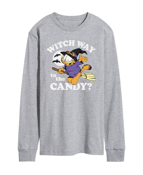 Men's Garfield Witch Way Long Sleeve T-shirt