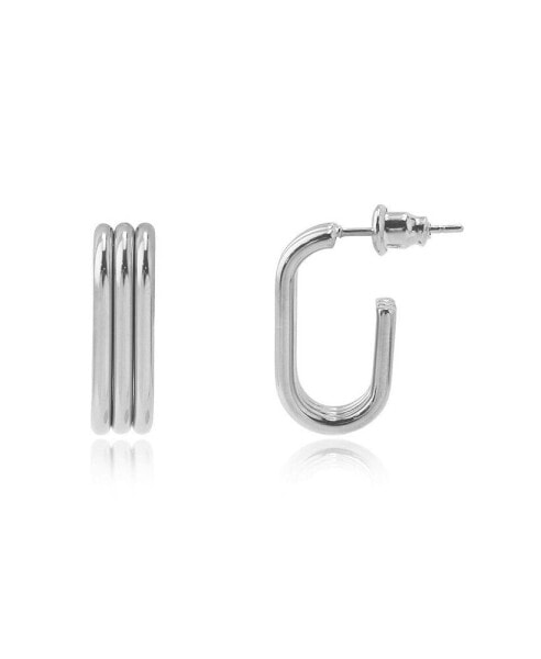 ATLAS Ribbed Hoop Earrings