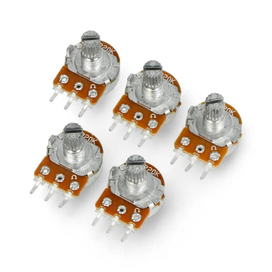 Rotary potentiometer 220kOhm linear 1/5W B220K - 5pcs.