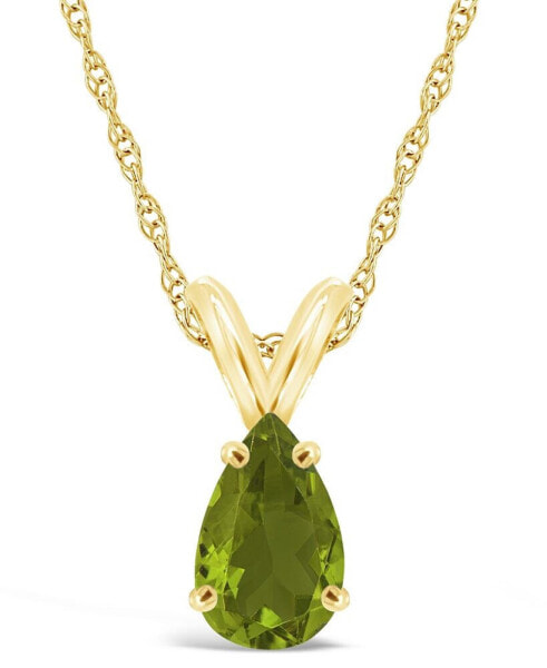 Peridot Pendant Necklace (1-1/3 ct.t.w) in 14K Yellow Gold