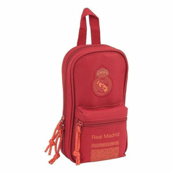 Пенал-рюкзак для детей Real Madrid C.F. Красный 12 x 23 x 5 см (33 предмета)