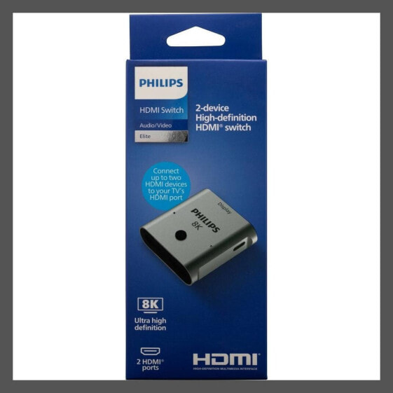 Philips 8K HDMI 2-Port Switch - Silver