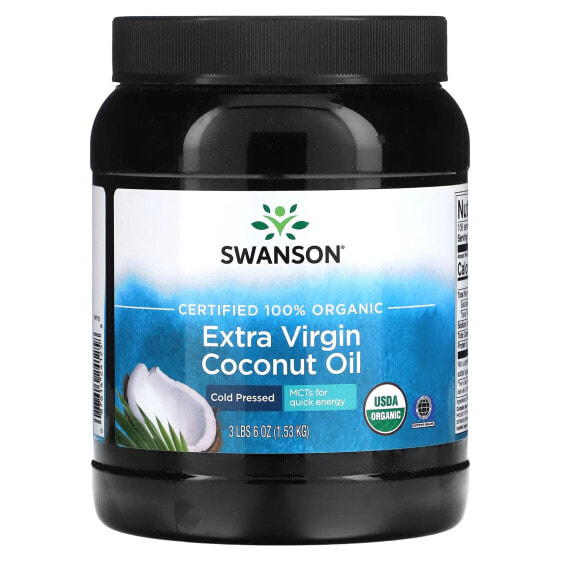 Certified 100% Organic Extra Virgin Coconut Oil, 3 lbs 6 oz (1.53 kg)