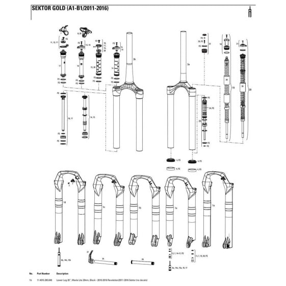 ROCKSHOX Revelation 2010/Sektor 2011 Lower Leg