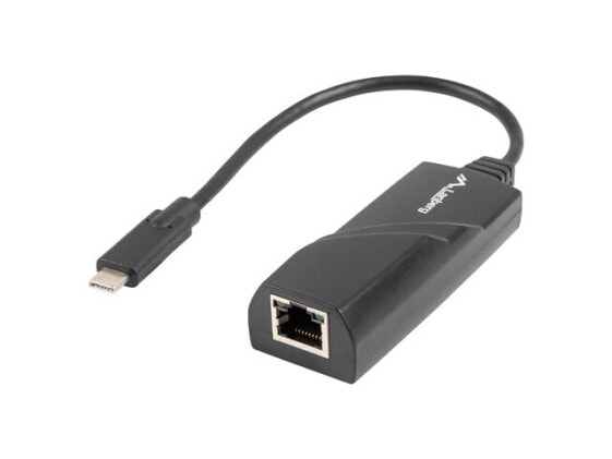 Lanberg USB Type-C - RJ-45 - Black - 1 pc(s) - 0.15 m - Адаптер сетевой для подключения по USB Type-C