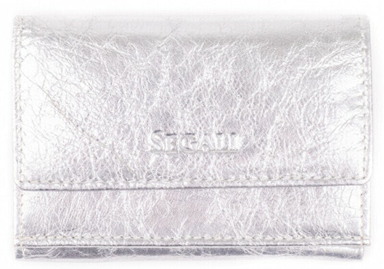 Women´s leather wallet 1756 silver shiny