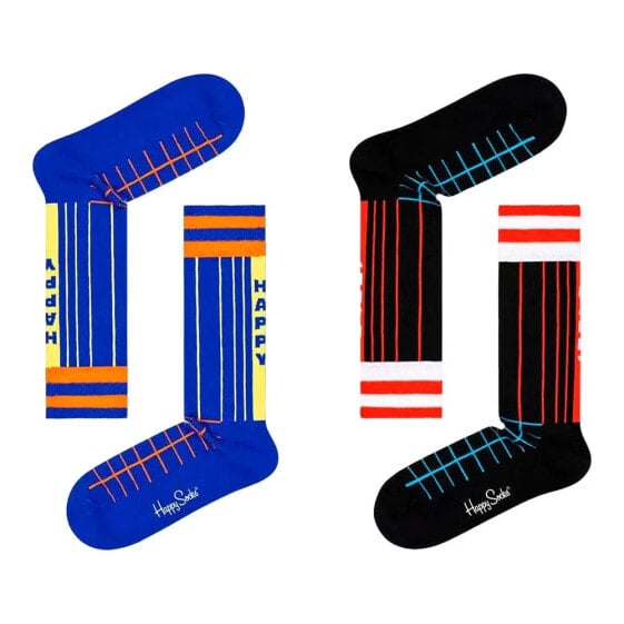 Happy Socks Grid Stripe socks 2 pairs