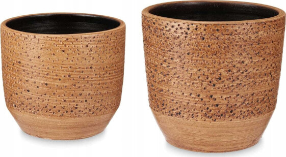 Ibergarden Ceramiczne doniczki DOTS&LINES, 2 sztuki: Ø 20 cm i Ø 25 cm