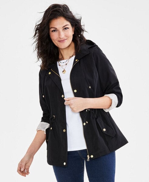 Women's Hooded Anorak, PP-4X, Created for Macy's