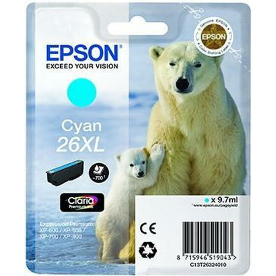 Картридж с оригинальными чернилами Epson 26XL Циановый