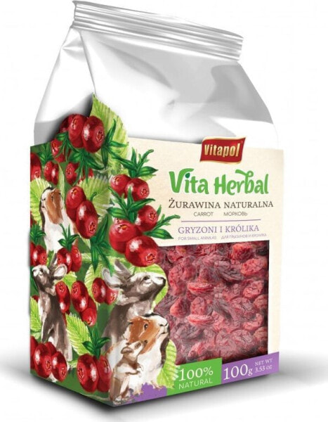 Сухая клюква для грызунов и кроликов Vitapol Vita Herbal 30г