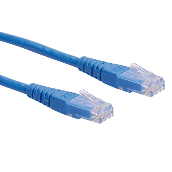 ROLINE UTP Patch Cord Cat.6 - blue 1m - 1 m - Cat6 - U/UTP (UTP) - RJ-45 - RJ-45