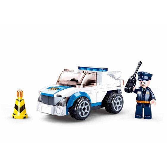 SLUBAN Police Car Pull Back 90 Pieces Construction Game