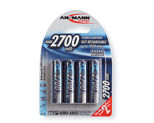 Ansmann HyCell 5030682 - Rechargeable battery - AA - Nickel-Metal Hydride (NiMH) - 1.2 V - 4 pc(s) - 2700 mAh