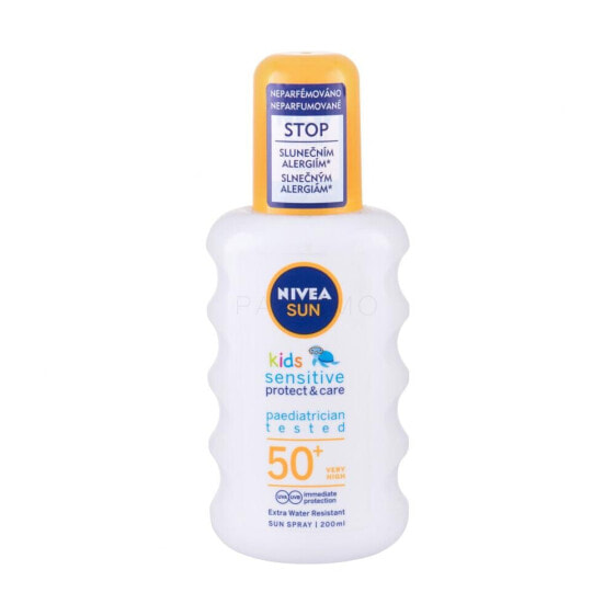 Nivea Sun Kids Protect & Sensitive Sun Spray SPF50+ 200 ml sonnenschutz wasserfest für Kinder