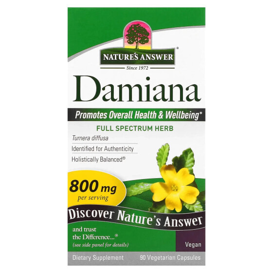Витамины для женского здоровья Nature's Answer Damiana, 90 капсул