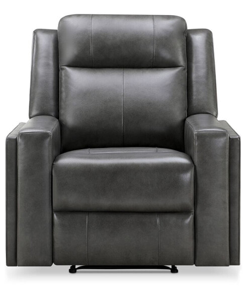 Rhodes 37.5" Top-Grain Leather Manual Recliner