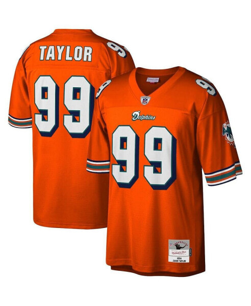 Men's Jason Taylor Orange Miami Dolphins Big and Tall 2004 Retired Player Replica Jersey