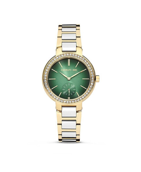 Women's Bretagna Collection Two-Tone Stainless Steel Bracelet Watch 34mm