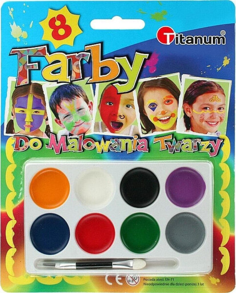 Раскраска Titanum Face Paint 8 цветов