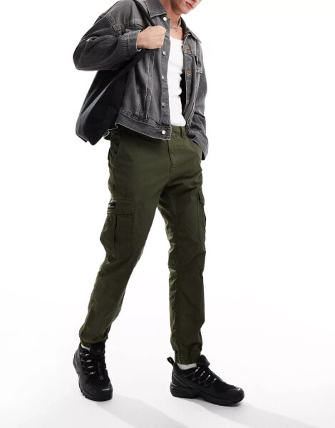 Tommy Jeans Ethan cargo pants in dark khaki