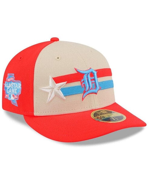 Men's Tan/Coral Detroit Tigers 2024 MLB All-Star Game Low Profile 59FIFTY Fitted Hat