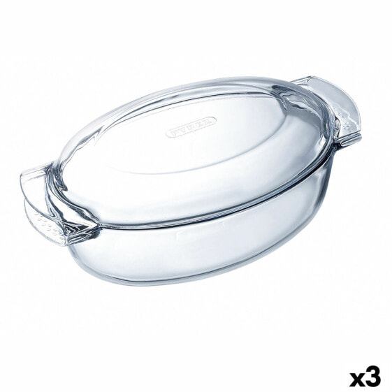 Форма для выпечки Pyrex Classic С крышкой овальная 39 x 23 x 15 cm Прозрачный Cтекло (3 штук)