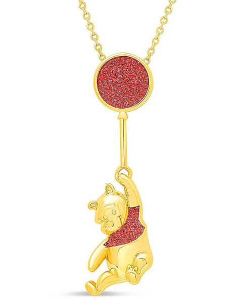 Classics Winnie the Pooh Gold Plated Swinging Balloon Necklace, 18"