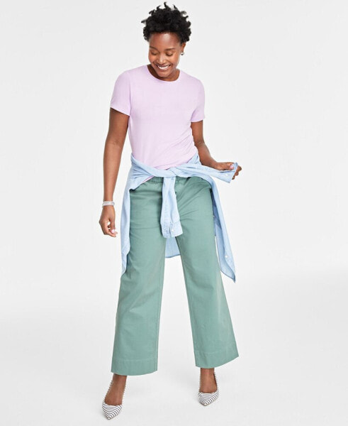 Women's Short-Sleeve Crewneck Modal T-Shirt, Created for Macy's