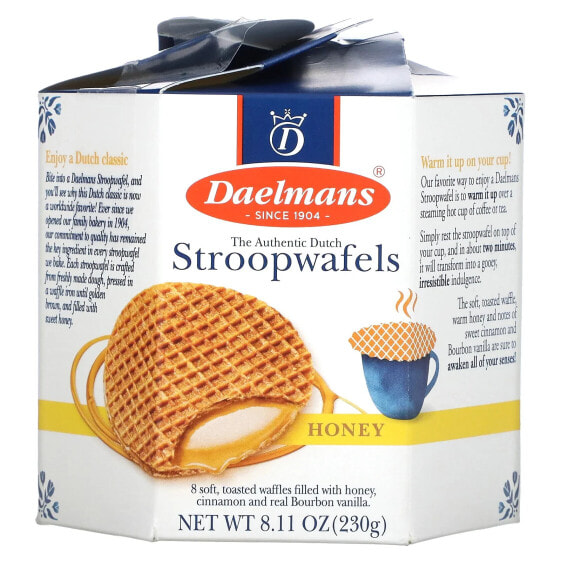 Stroopwafels, Honey, 8 Waffles, 8.11 oz (230 g)