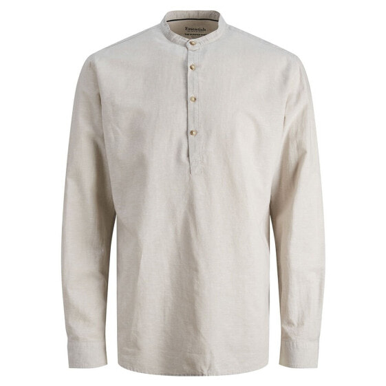 JACK & JONES Summer Half Placket Linen short sleeve shirt