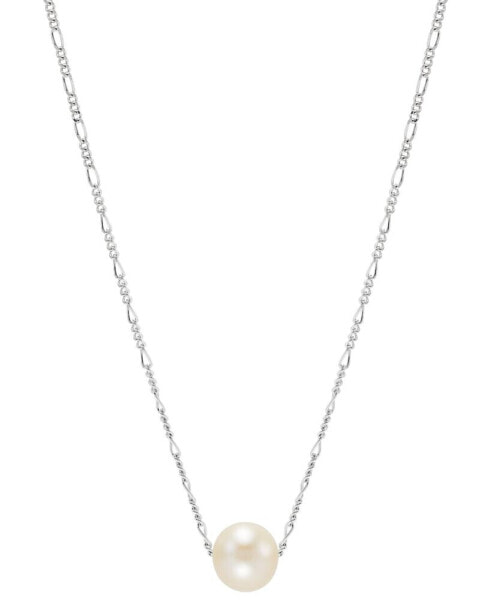 Macy's cultured Freshwater Pearl (8mm) Solitaire 18" Pendant Necklace in 14k Gold-Plated Sterling Silver