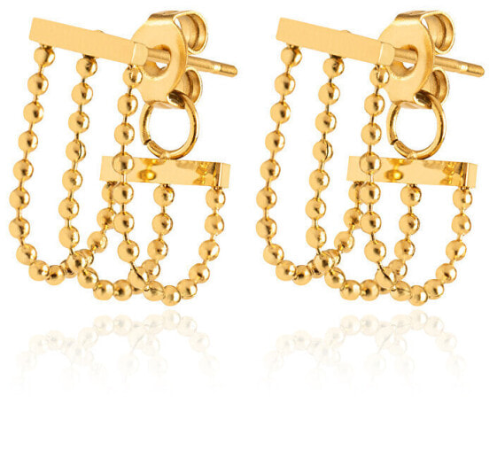 Original gold-plated earrings with chains