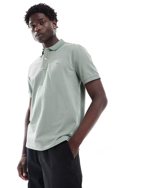 GANT shield logo embroid pique polo in mid green