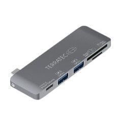 TerraTec 283005 - USB 3.2 Gen 1 (3.1 Gen 1) Type-C - Grey - MMC - MicroSDXC - SDXC - USB 3.2 Gen 1 (3.1 Gen 1) Type-A - USB 3.2 Gen 1 (3.1 Gen 1) Type-C - CE - USB