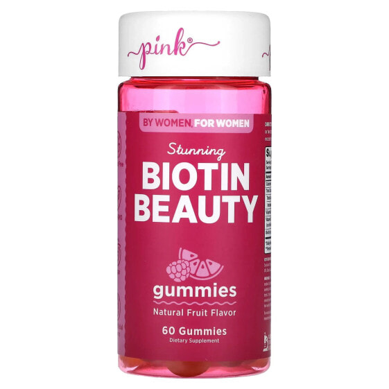 Stunning Biotin Beauty, Natural Fruit, 60 Gummies