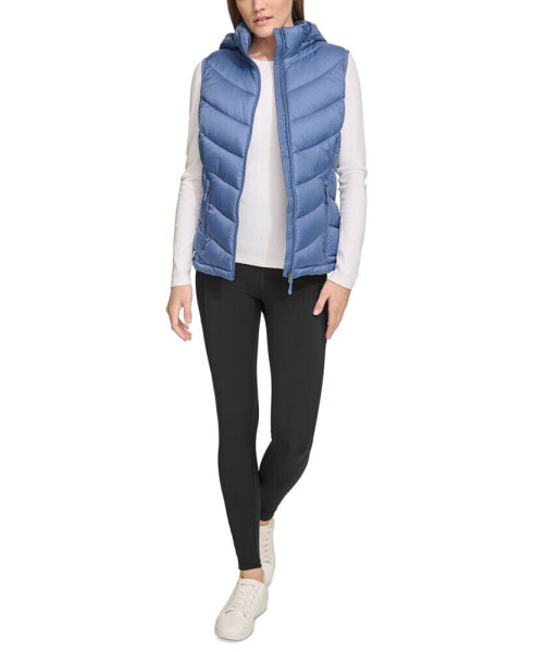Women's Packable Hooded Puffer Vest, Created for Macy's