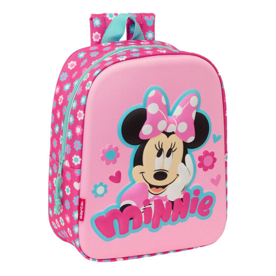 3D Child bag Minnie Mouse Pink 22 x 27 x 10 cm