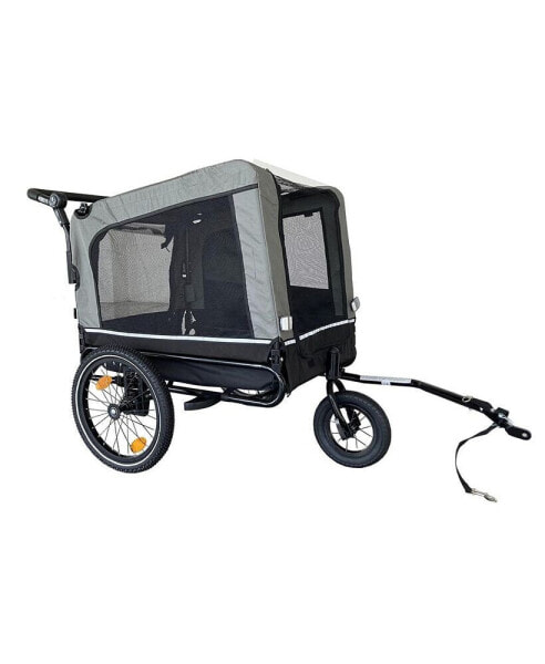 Heavy-Duty Foldable Pet Stroller & Bike Trailer