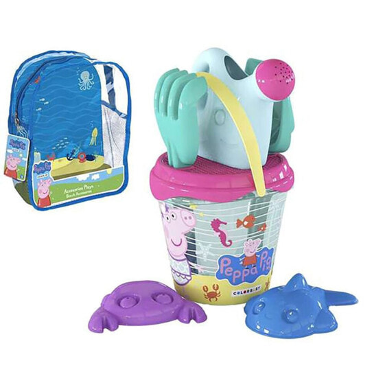 COLOR BABY Peppa Pig 18 cm Beach Backpack With Beach And Rake Shower