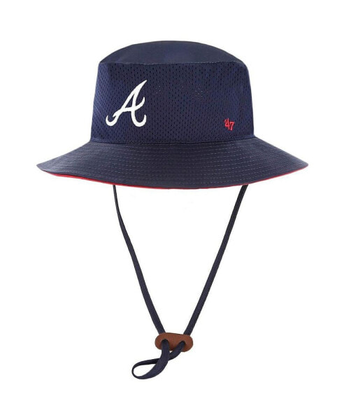 Men's '47 Navy Atlanta Braves Panama Pail Bucket Hat